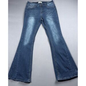 Bamboo Flare‎ Jeans Star Embellished Denim Blue Jeans Size 11